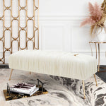 Jessica Glam Cream Velvet Bench