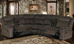 Juan 3-Pc Brown Fabric Manual Recliner Sectional Sofa