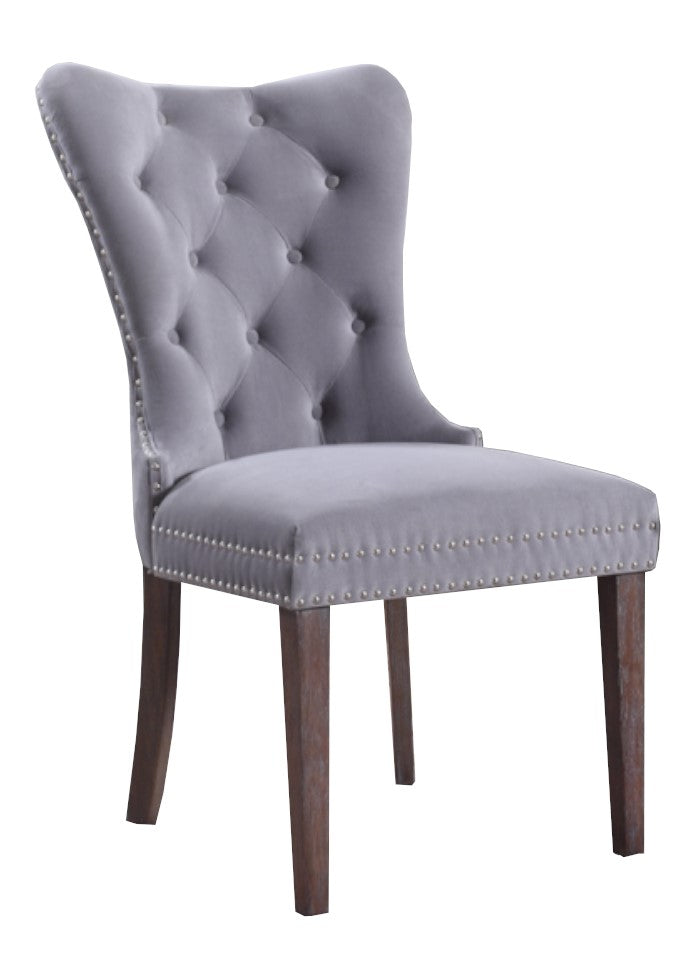 Julia 2 Light Grey Fabric Side Chairs