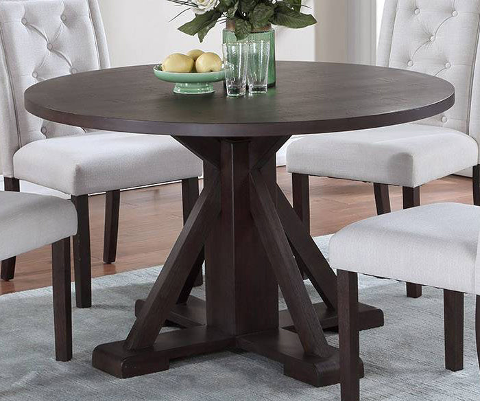 Kade Brown Wood Round Dining Table