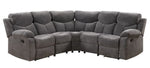 Kalen 5-Pc Gray Chenille Manual Recliner Sectional Sofa