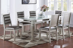 Kallie 2 Grey Faux Leather/Silver Wood Side Chairs