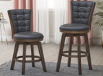 Karina 2 Black Faux Leather Counter Height Chairs