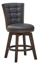 Karina 2 Black Faux Leather Counter Height Chairs