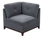 Karla Ash Grey Chenille Modular Sectional with Ottoman