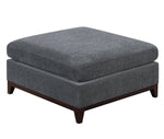 Karla Ash Grey Chenille Modular Sectional with Ottoman