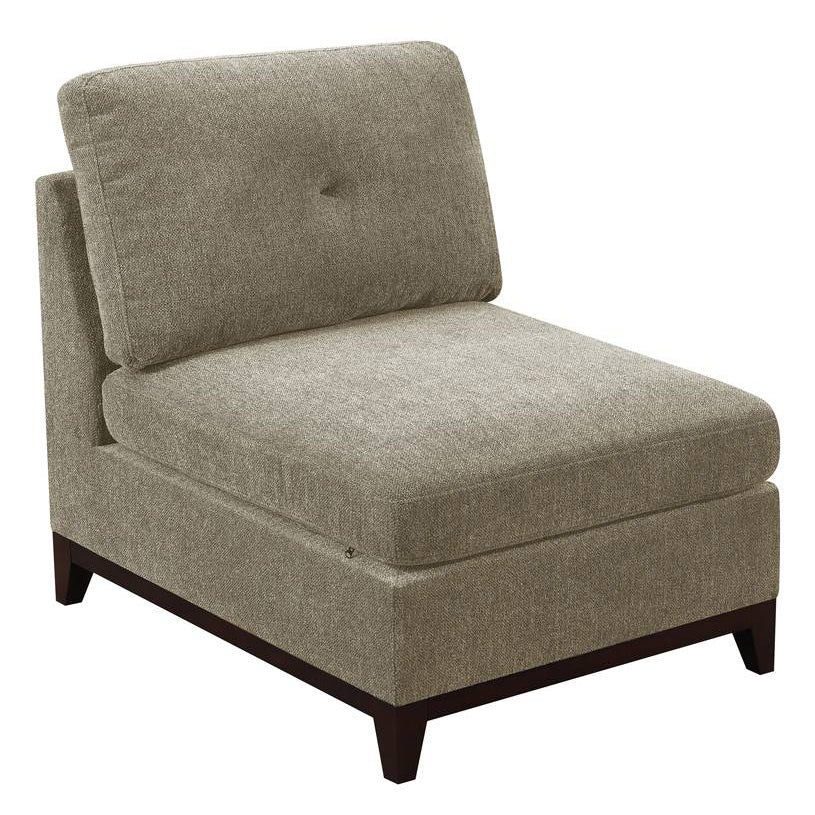 Karla Camel Chenille Armless Chair