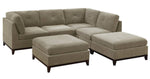 Karla Camel Chenille Modular Sectional with Ottomans