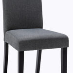 Kate 2 Dark Gray Fabric/Wood Side Chairs