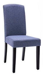 Kate 2 Navy Blue Fabric/Wood Side Chairs