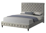 Kathy Gray Velvet Cal King Platform Bed