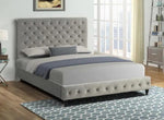 Kathy Gray Velvet King Platform Bed