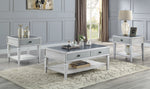 Katia Rustic Gray Sintered Stone/Weathered White Wood Coffee Table