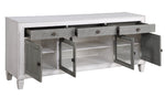 Katia Rustic Gray & Weathered White Wood TV Stand