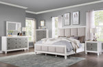 Katia Rustic Gray & Weathered White Wood 6-Drawer Dresser