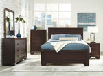 Kauffman Dark Cocoa Wood Cal King Storage Bed