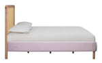 Kavali Cane & Blush Velvet Full Platform Bed