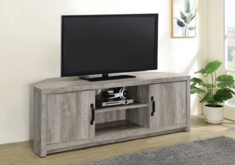 Kaylani Grey Driftwood Wood 59" TV Console