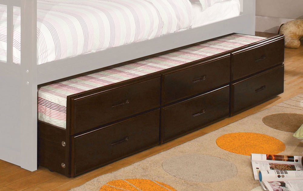 University I Dark Walnut Wood Twin Trundle