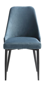 Keene 2 Blue Velvet Side Chairs