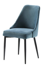 Keene 2 Blue Velvet Side Chairs