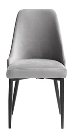 Keene 2 Gray Velvet Side Chairs