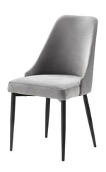 Keene 2 Gray Velvet Side Chairs