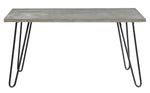 Keene Light Grey Wood/Black Metal Dining Table