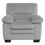 Keighly Gray Textured Fabric Chair