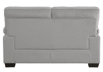 Keighly Gray Textured Fabric Loveseat