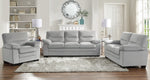 Keighly Gray Textured Fabric Sofa