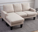 Kelly 2-Pc Beige Reversible Sectional Sofa