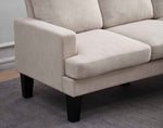 Kelly 2-Pc Beige Reversible Sectional Sofa