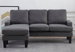 Kelly 2-Pc Dark Gray Reversible Sectional Sofa