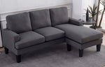 Kelly 2-Pc Dark Gray Reversible Sectional Sofa