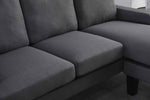 Kelly 2-Pc Dark Gray Reversible Sectional Sofa