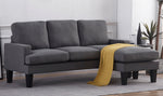 Kelly 2-Pc Dark Gray Reversible Sectional Sofa