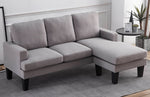 Kelly 2-Pc Light Gray Reversible Sectional Sofa