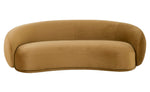 Kendall Modern Cognac Velvet Sofa (Oversized)