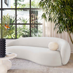 Kendall Modern Cream Velvet Sofa (Oversized)