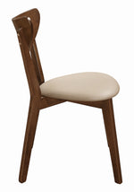 Kersey 2 Tan Leatherette/Chestnut Wood Side Chairs