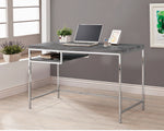 Kravitz Weathered Grey Wood/Chrome Metal Writing Desk