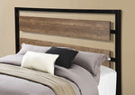 Krista Grayish Brown Wood/Black Metal Full Platform Bed