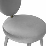 Kylie Glam Light Grey Velvet Side Chair