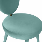 Kylie Glam Sea Blue Velvet Side Chair