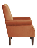 Kyrie Orange Velvet Fabric Accent Chair