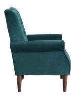 Kyrie Teal Velvet Fabric Accent Chair