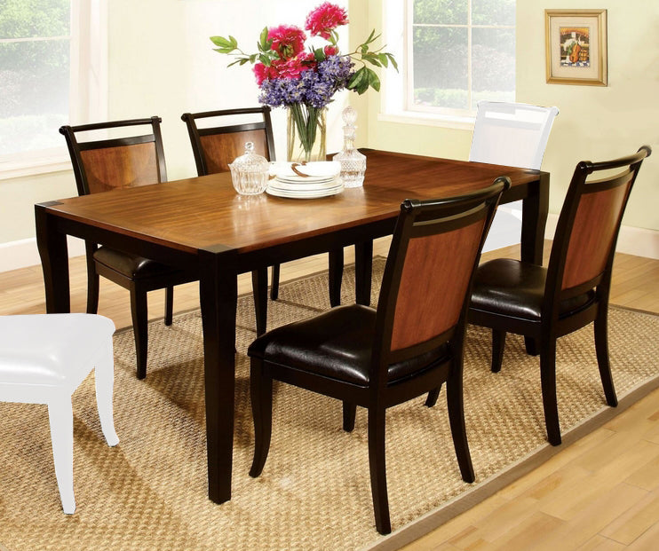 Salida 5-Pc Acacia & Black Dining Table Set