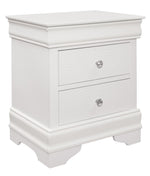 Lana White Wood Nightstand with Hidden Drawer