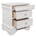 Lana White Wood Nightstand with Hidden Drawer